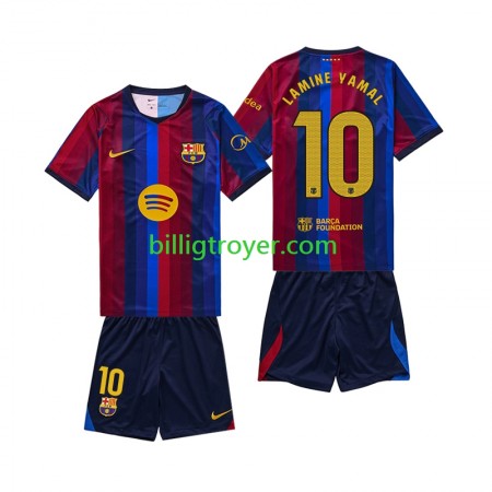 Billige Fotballdrakter FC Barcelona Lamine Yamal 10 Barn Hjemmedraktsett 2026/27 Kortermet